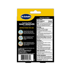Dr. Scholl's etiqueta con instrucciones visibles para aplicación segura