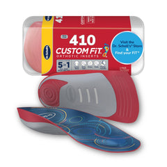 Dr. Scholl's vista frontal del paquete mostrando plantillas 3/4 y beneficio de soporte inmediato