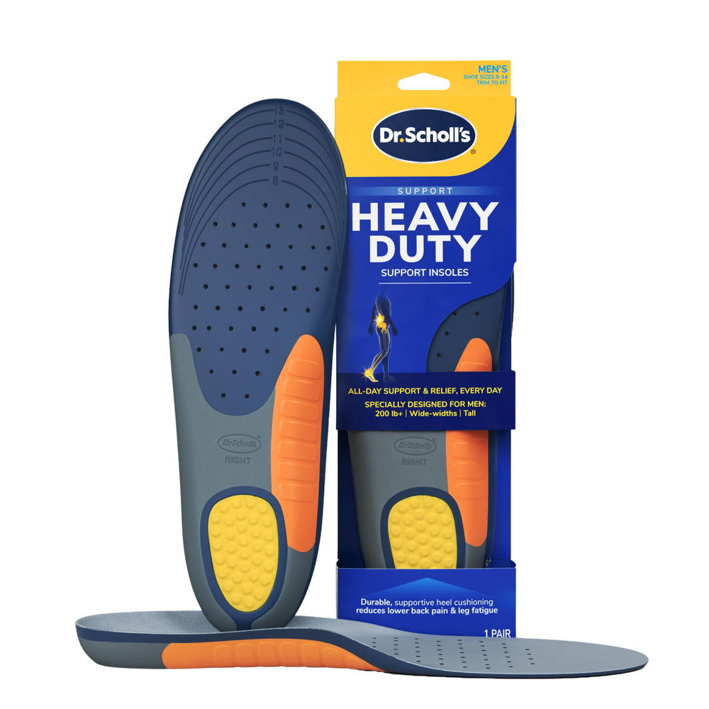 Dr. Scholl's vista frontal de la plantilla con empaque muestra compatibilidad y ajuste