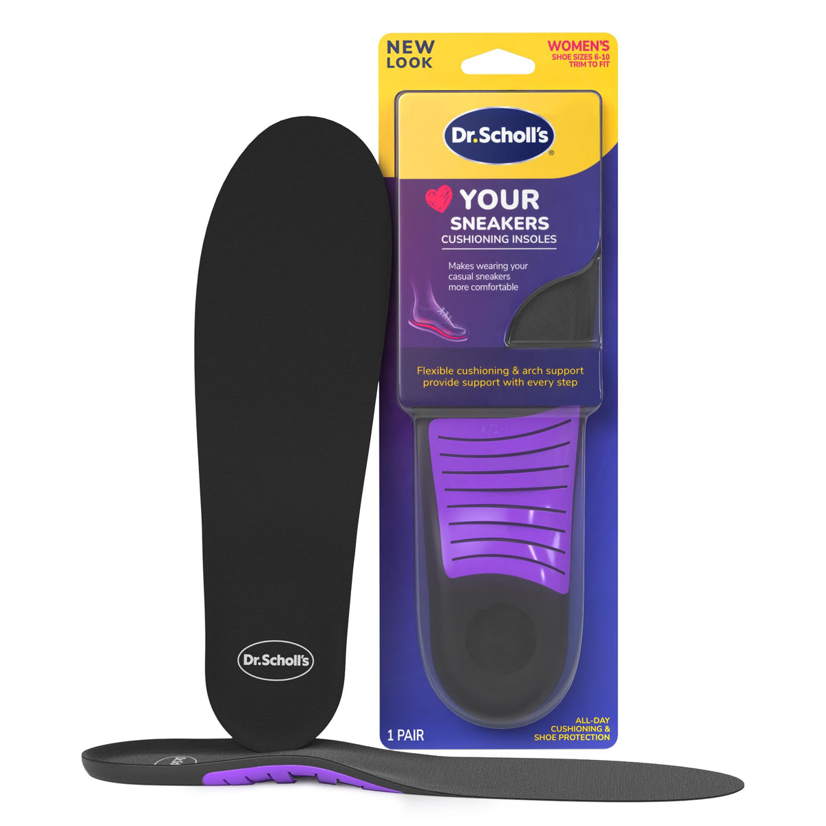 Dr. Scholl's plantilla frontal con empaque, confort visible