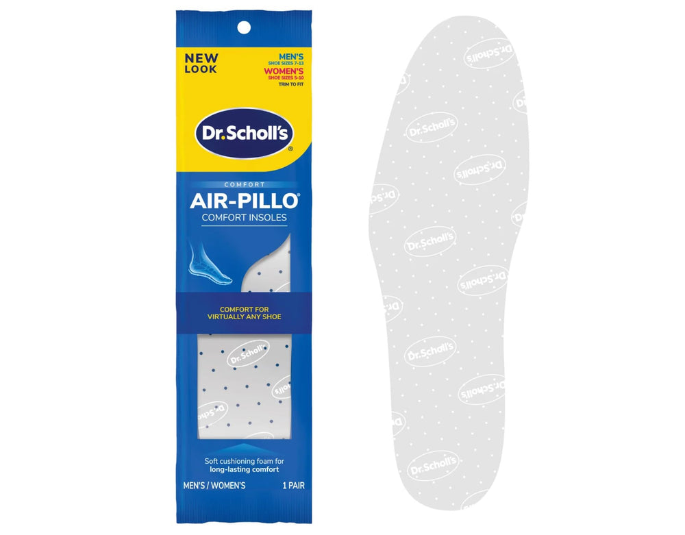 Dr. Scholl's plantilla recortada siguiendo guías de talla para ajuste