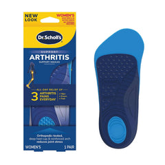 Dr. Scholl's empaque frontal mostrando par de plantillas con beneficio de soporte inmediato