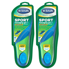 Dr. Scholl's empaque frontal mostrando dos pares y beneficios visibles