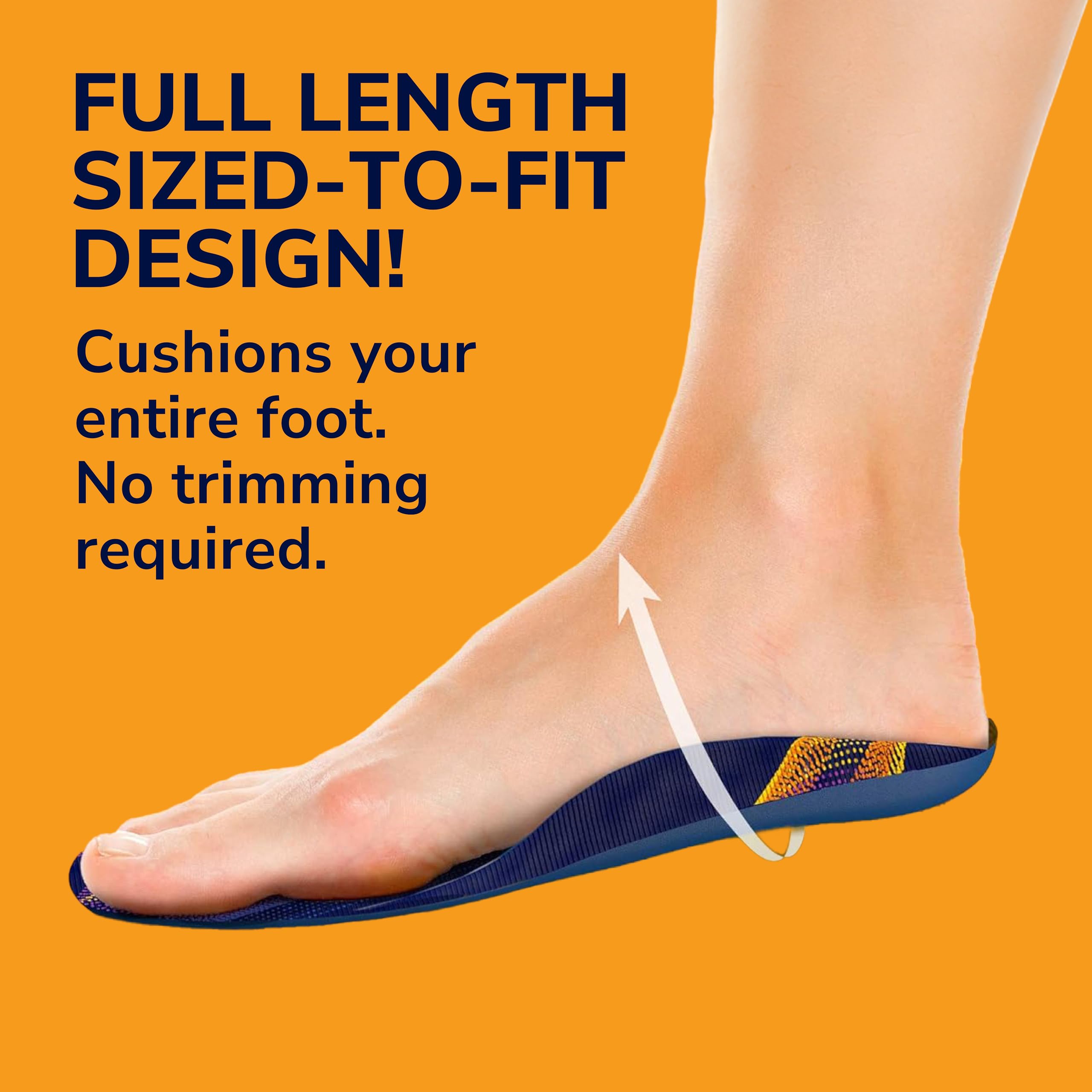 Dr. Scholl's plantillas insertadas en zapato casual para uso diario y soporte inmediato