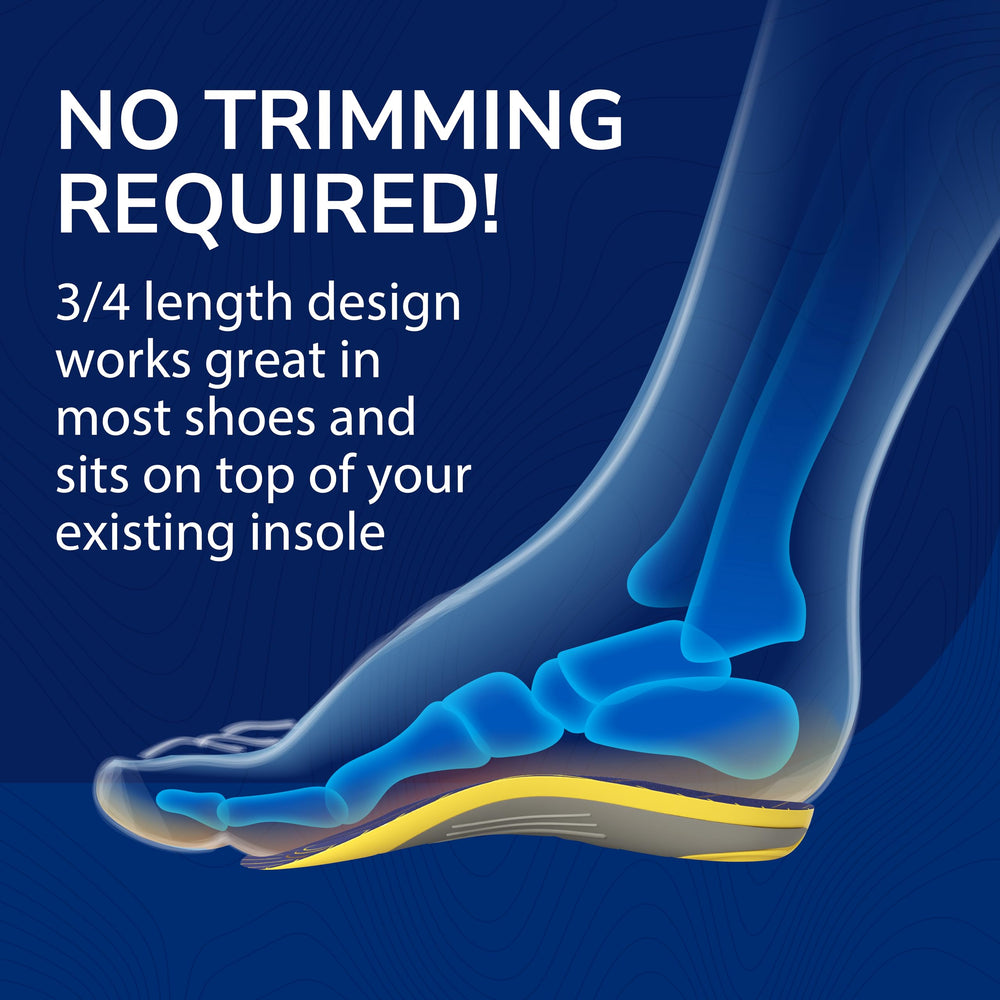 Dr. Scholl’s persona caminando con plantilla para confort prolongado