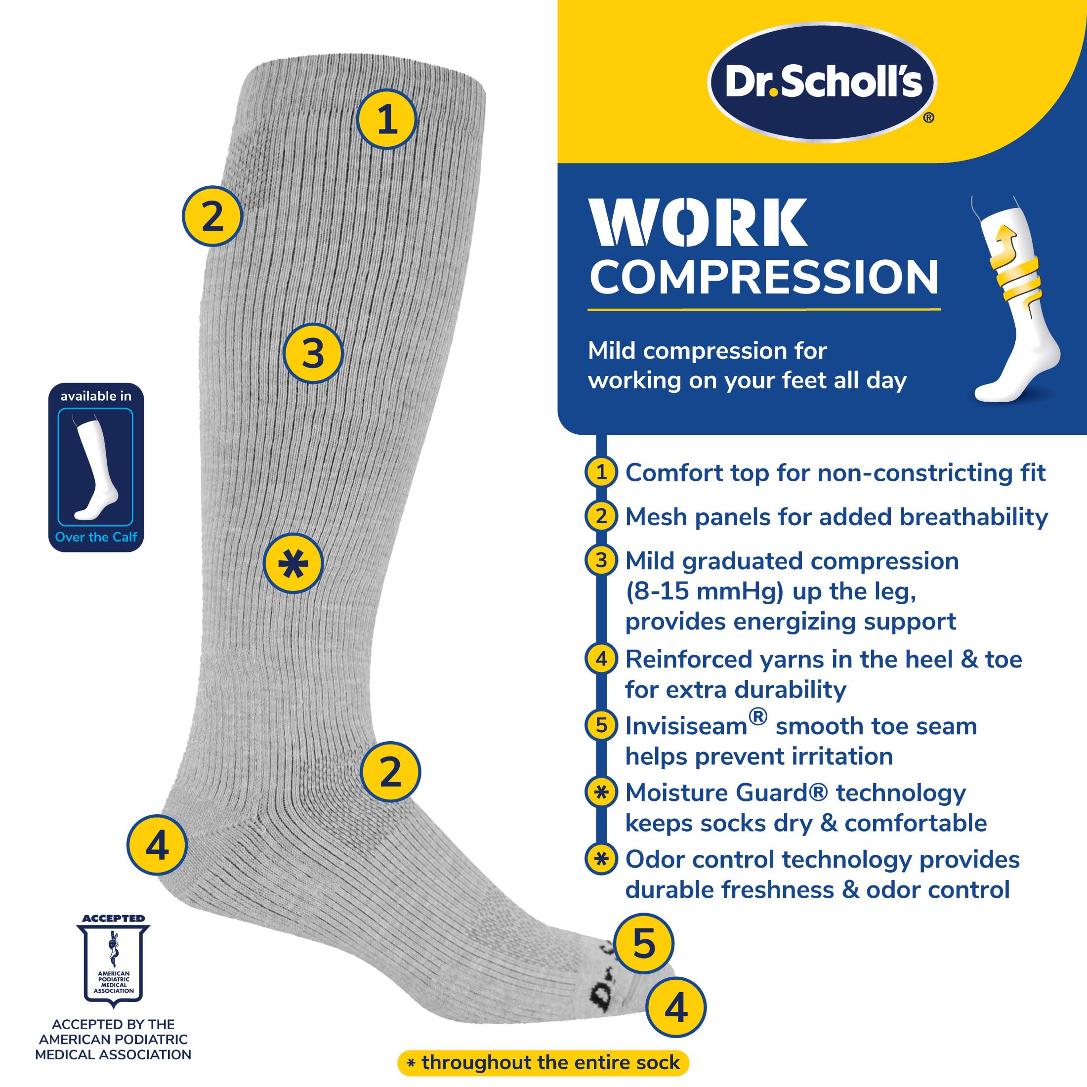 Dr. Scholl's costura invisiseam en la puntera para evitar irritación