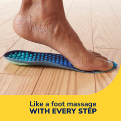Dr. Scholl's etiqueta Polygiene que controla olores y mantiene frescura