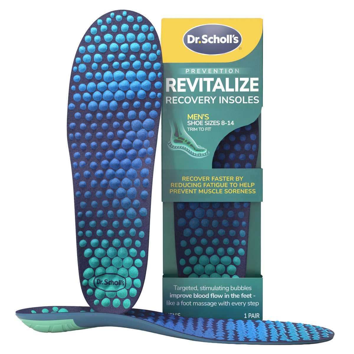 Dr. Scholl's vista frontal de la plantilla con acolchado y corte recortable