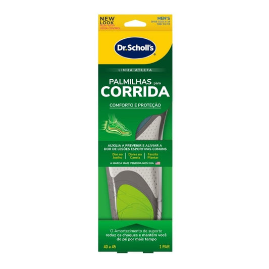 Dr. Scholl's vista frontal del par de plantillas con acolchado y soporte visible, mejora comodidad