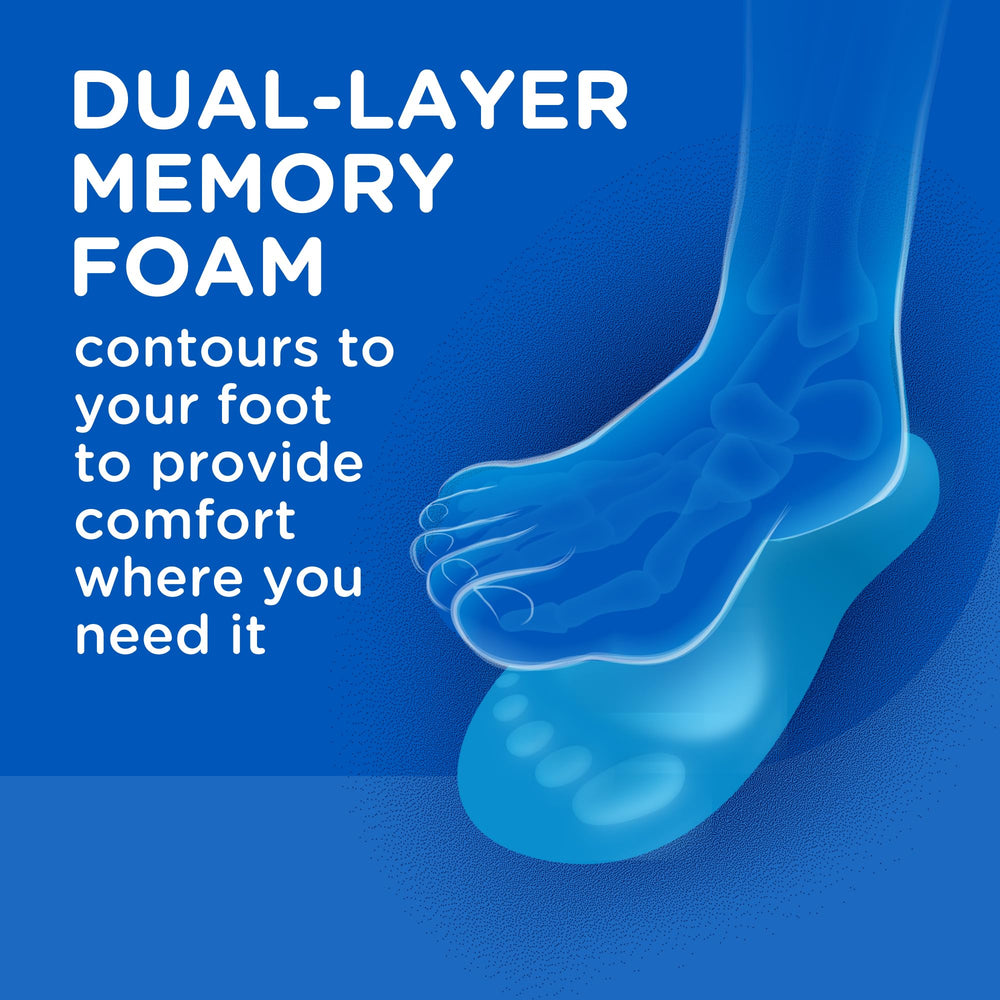 Dr. Scholl's textura aterciopelada de la superficie para mayor suavidad
