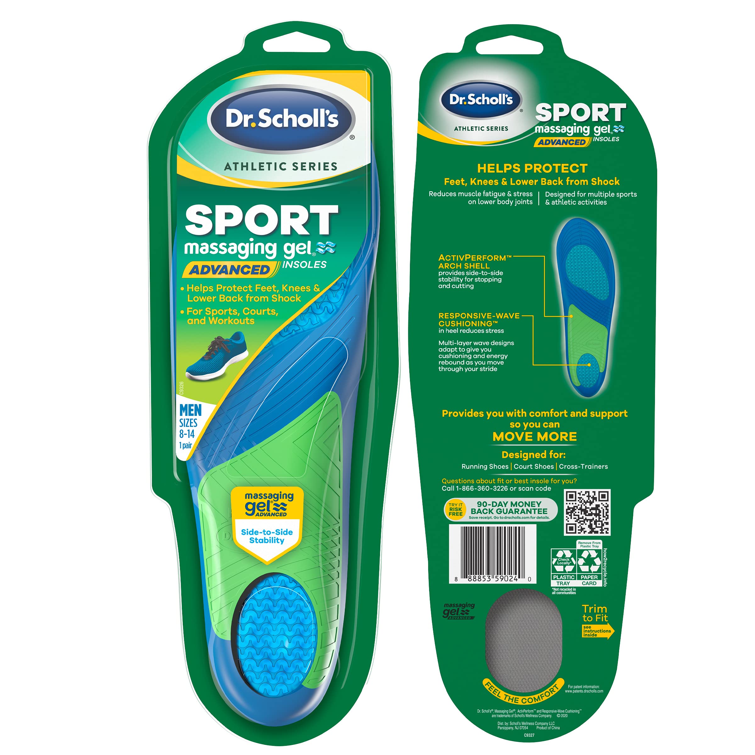 Dr. Scholl's vista superior que muestra ajuste y comodidad al pisar