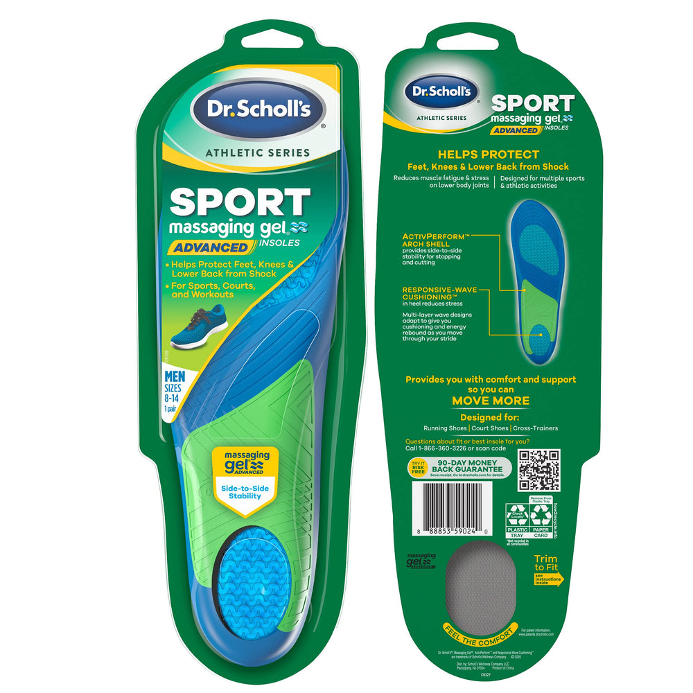 Dr. Scholl's vista superior que muestra ajuste y comodidad al pisar
