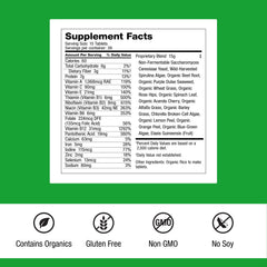 Dr. Schulze's SuperFood Plus tabletas apiladas en primer plano, fácil de tomar y portable