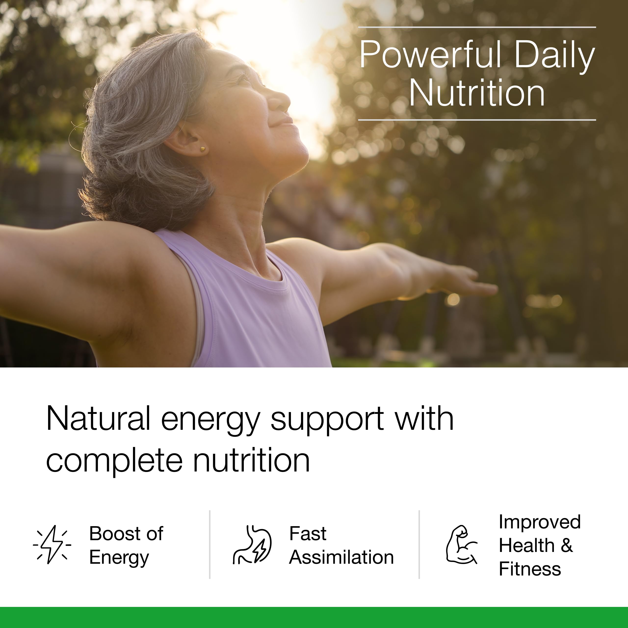 Textura y color de las tabletas de Dr. Schulze's SuperFood Plus, evidencia de ingredientes vegetales