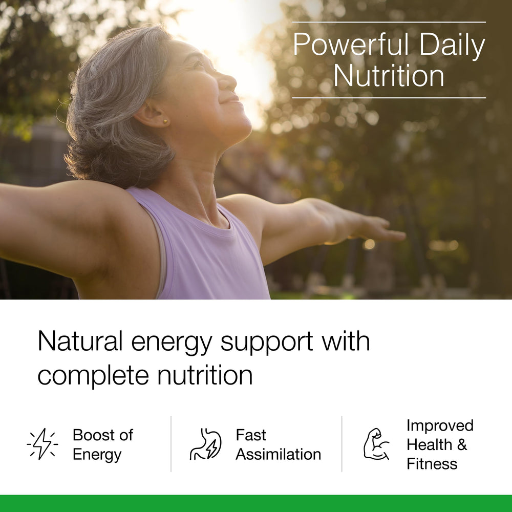 Textura y color de las tabletas de Dr. Schulze's SuperFood Plus, evidencia de ingredientes vegetales
