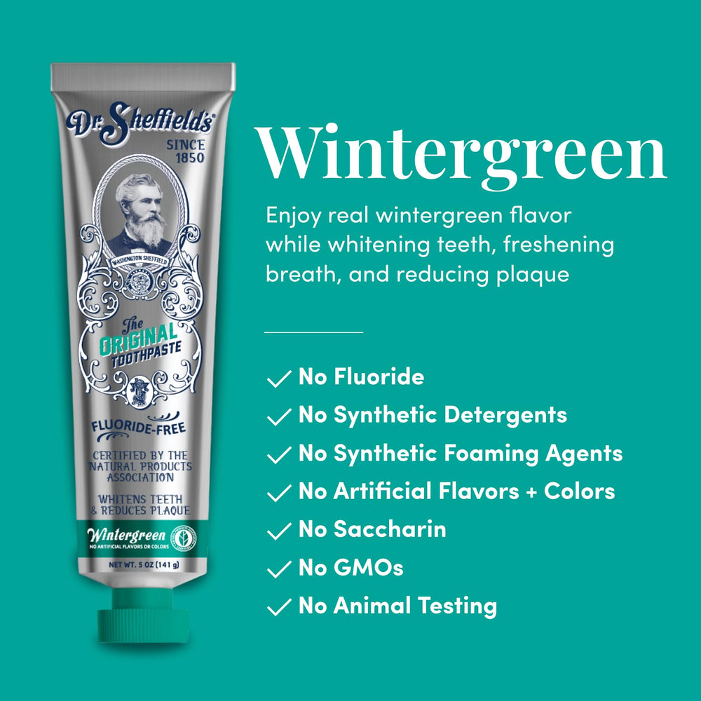 Dr. Sheffield's etiqueta certificada que comunica ingredientes naturales