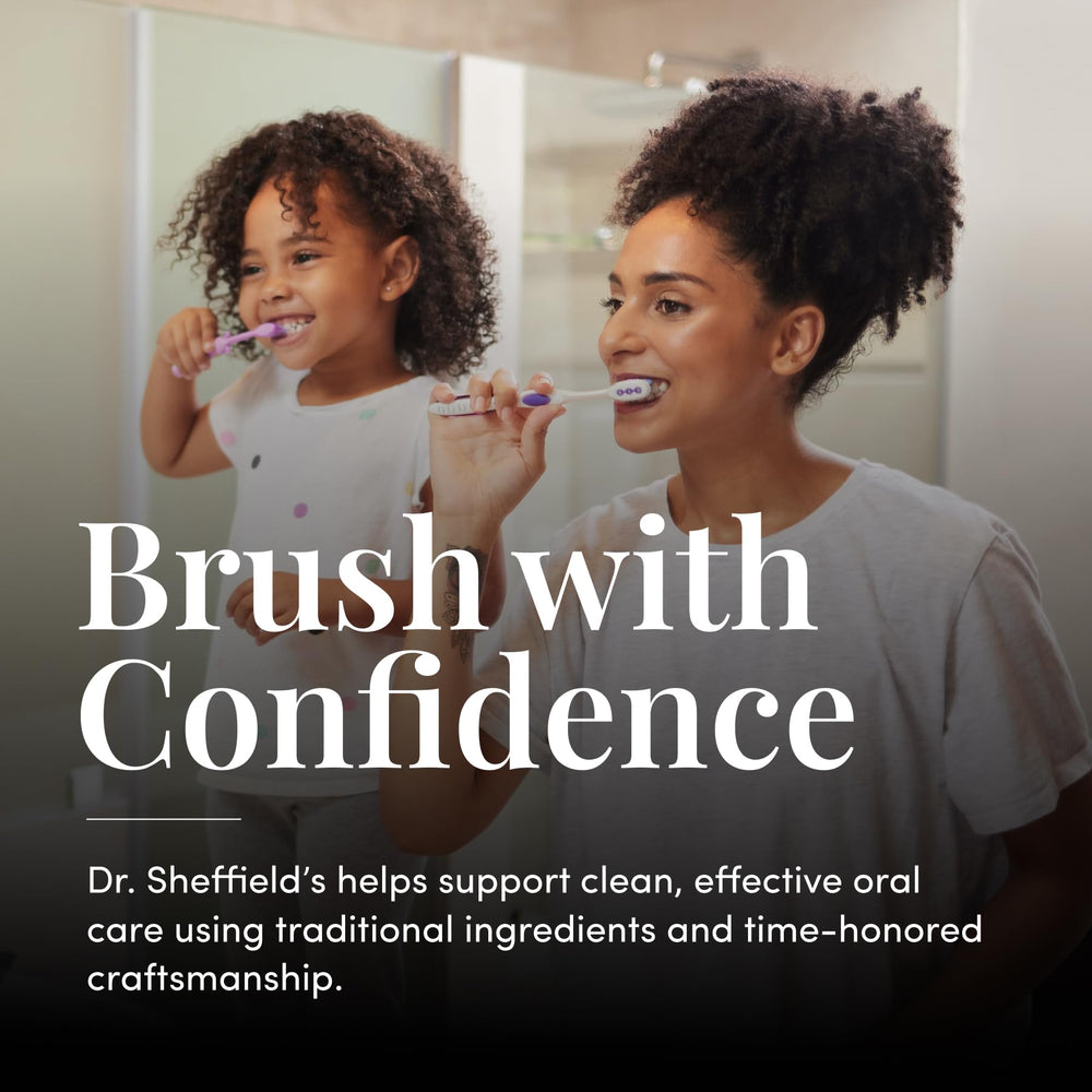 Dr. Sheffield's textura de la pasta destacando consistencia suave y limpieza eficaz