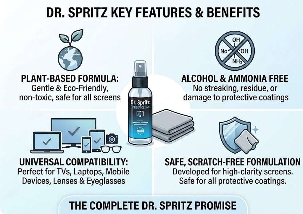 Dr. Spritz textura del líquido, fórmula vegetal sin residuos