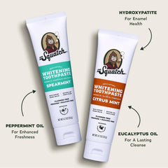 Dr. Squatch tubo Citrus Mint mostrado frontalmente para frescura matutina