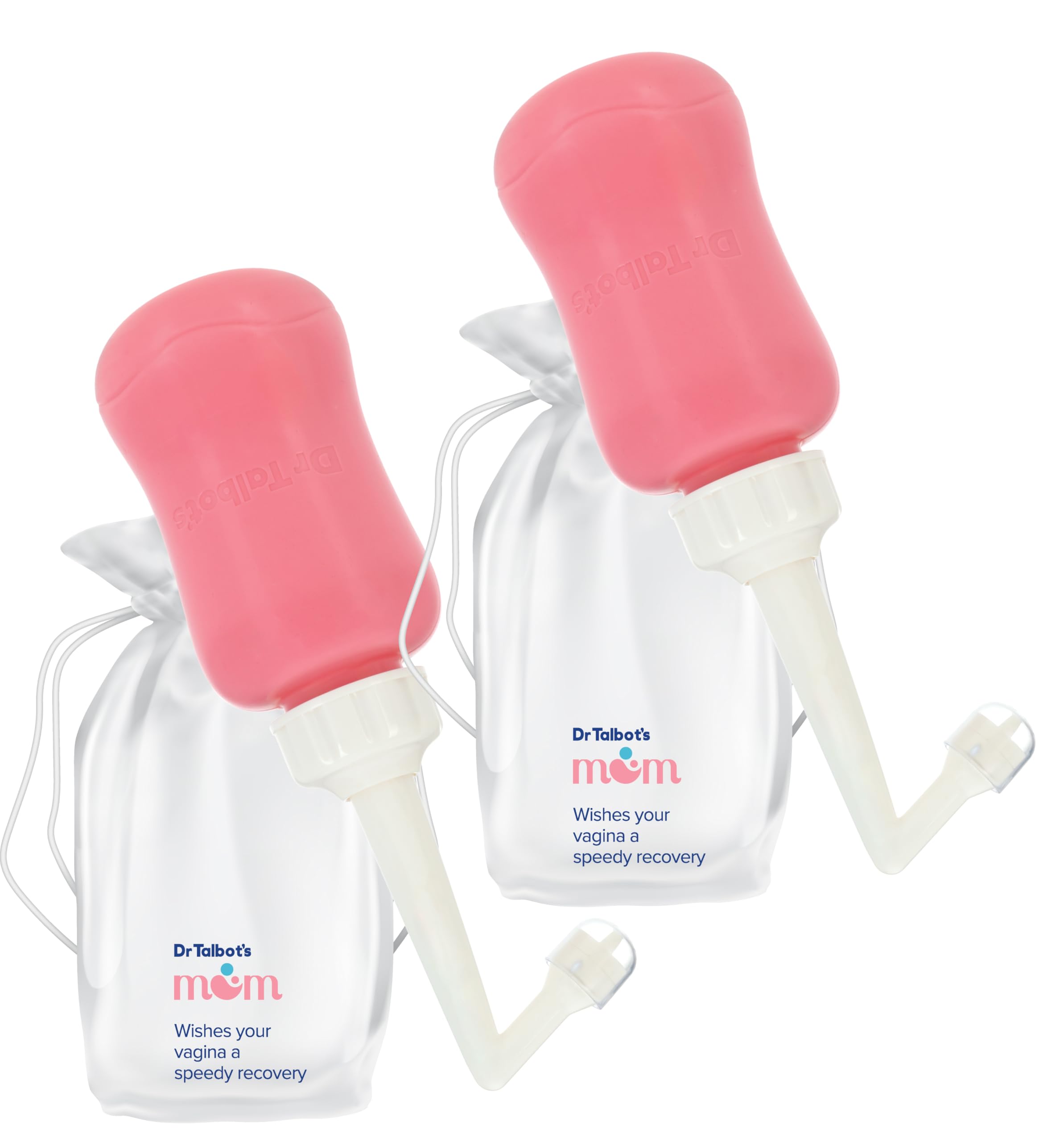 Dr. Talbot's peri bottle frente mostrando diseño ergonómico y fácil agarre