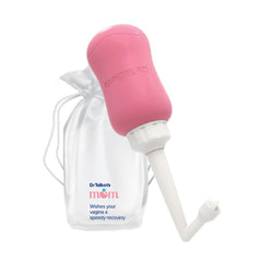 Dr. Talbot's botella perineal frontal mostrando diseño ergonómico y facilidad de uso