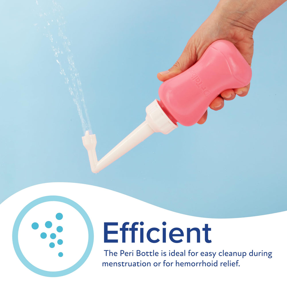 Dr. Talbot's peri bottle material lavable y textura resistente para limpieza