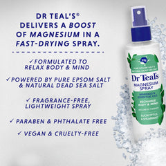 Dr Teal's botella en mano para escala beneficio tamaño portable 8 fl oz