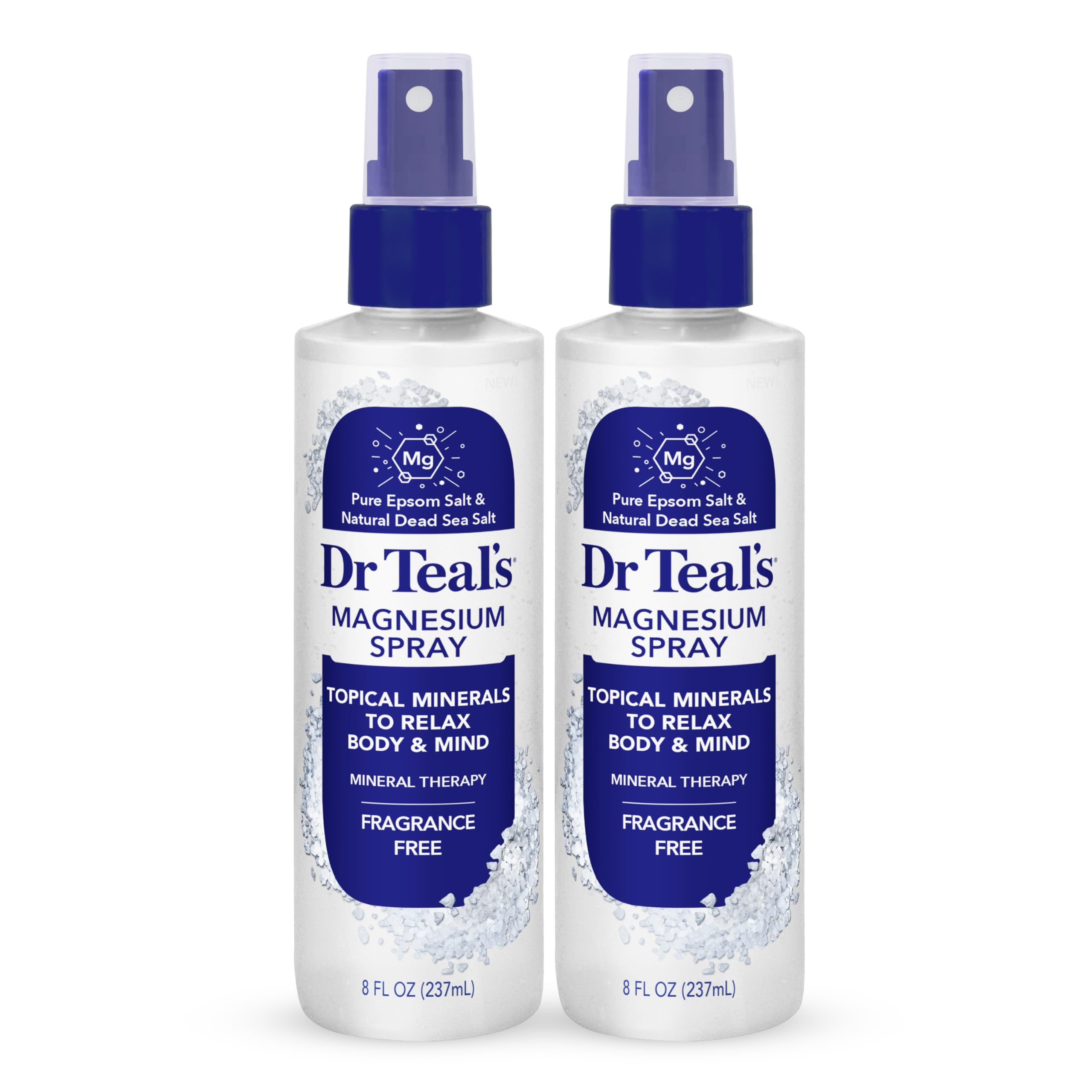 Dr Teal's envase frontal mostrando el producto y facilidad de uso