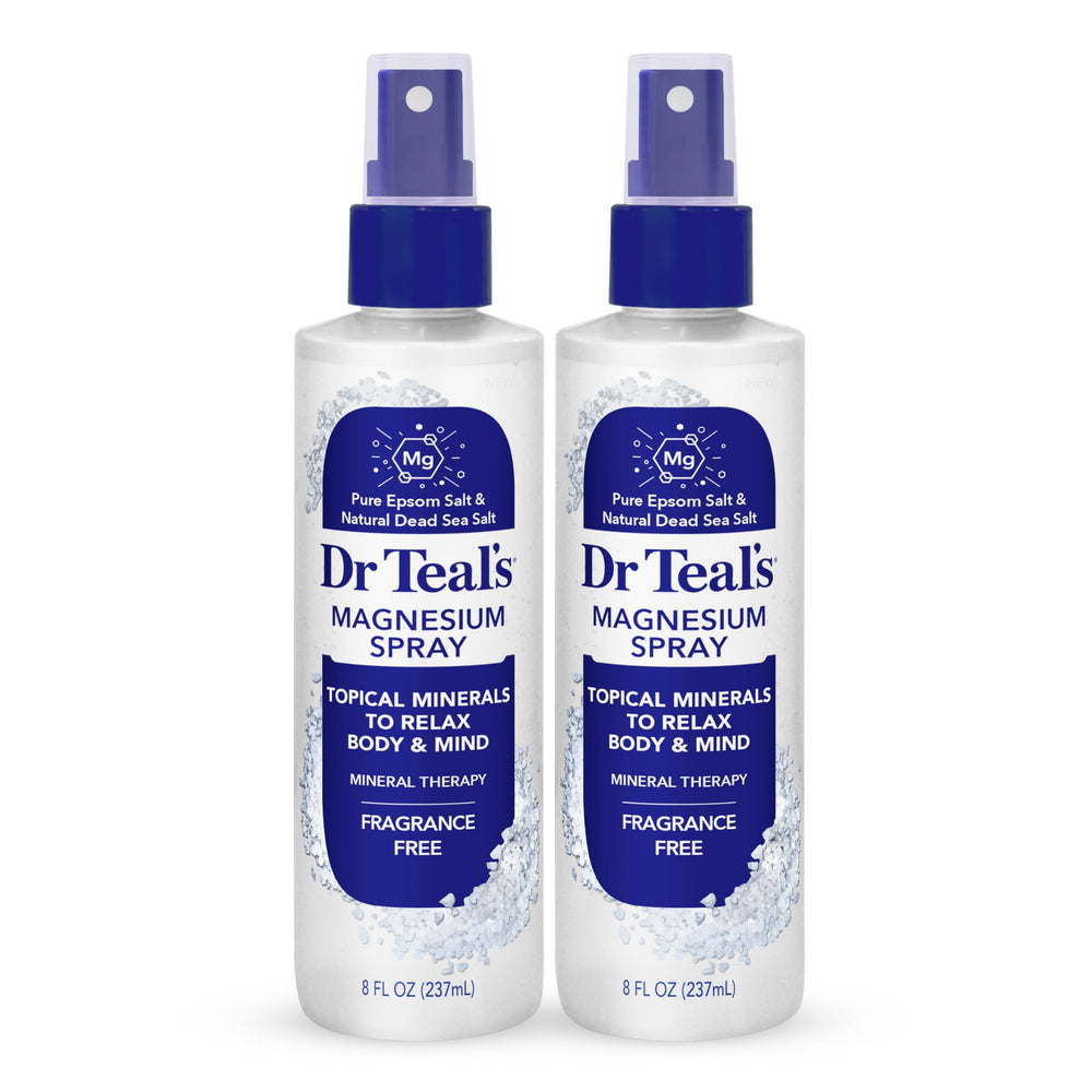 Dr Teal's envase frontal mostrando el producto y facilidad de uso