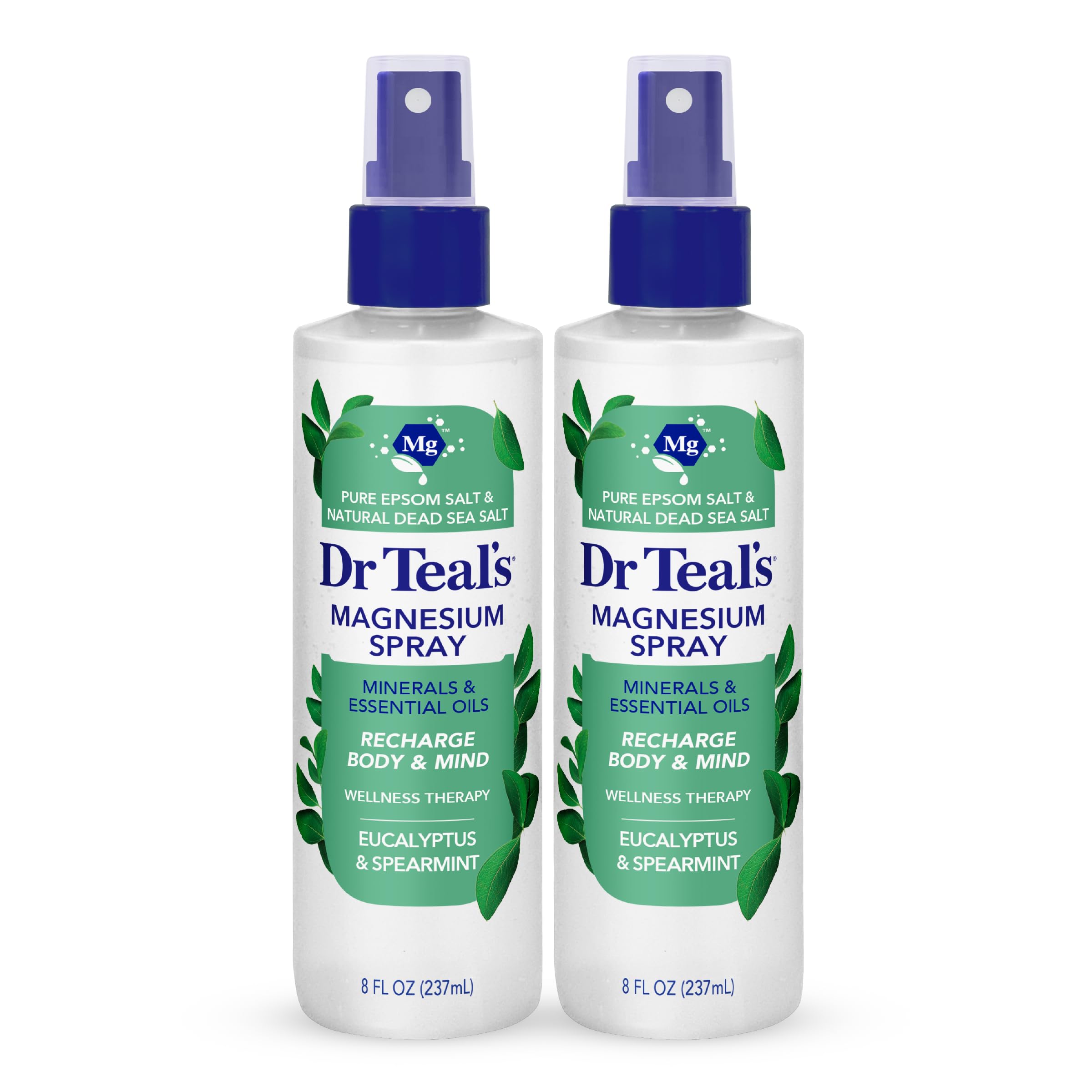 Dr Teal's vista frontal del pack de 2 con envases visibles beneficio conveniencia