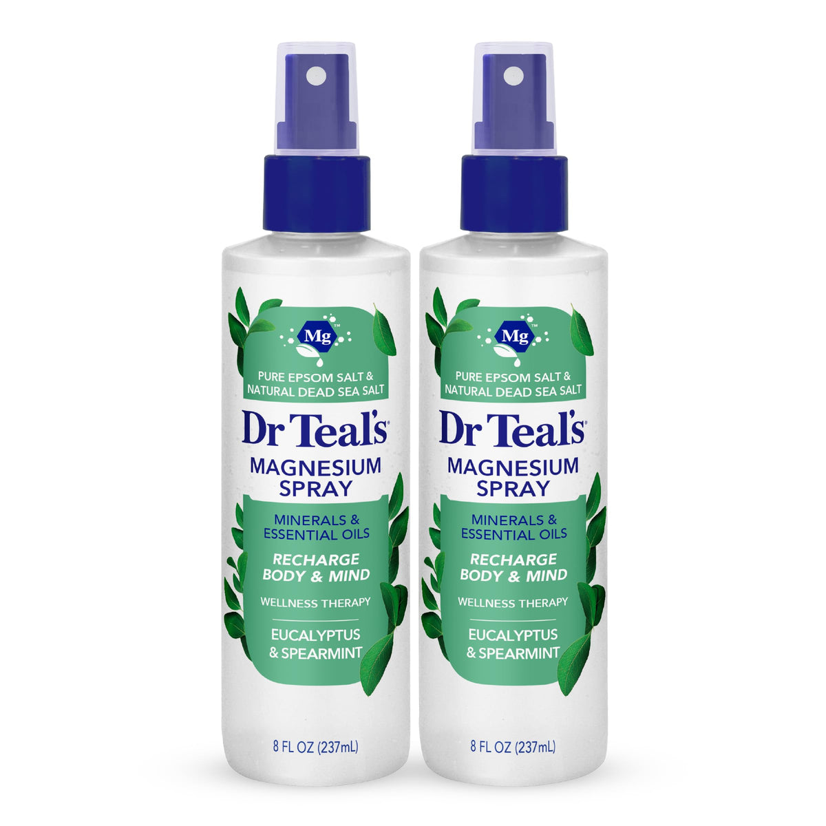 Dr Teal's vista frontal del pack de 2 con envases visibles beneficio conveniencia
