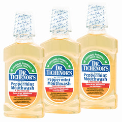DR. TICHENOR'S botella frontal mostrando diseño y tamaño, conveniencia de concentración