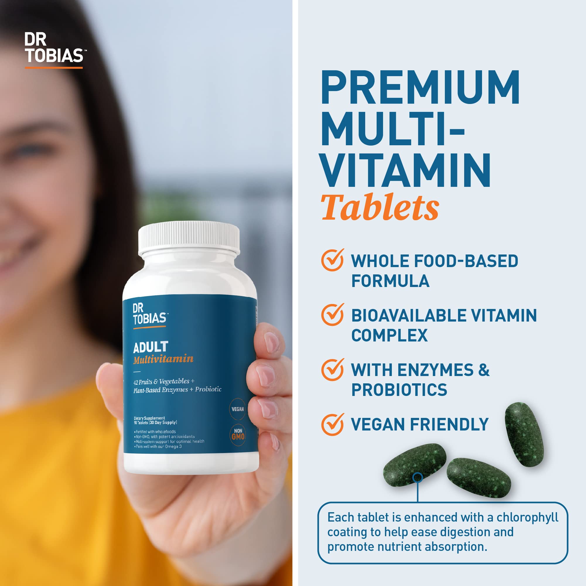 Dr. Tobias ingredientes de 42 frutas y verduras para soporte integral