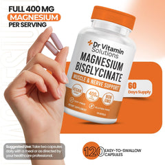 DR VITAMIN SOLUTIONS cápsula en mano indicando tamaño y dosificación visual