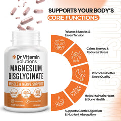 DR VITAMIN SOLUTIONS etiqueta nutricional en primer plano mostrando 400 mg elemental