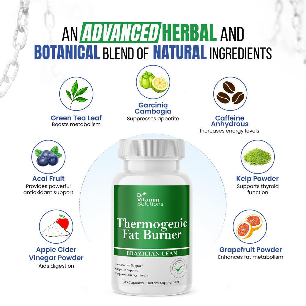 DR VITAMIN SOLUTIONS ingredientes naturales como té verde y acai, soporte antioxidante