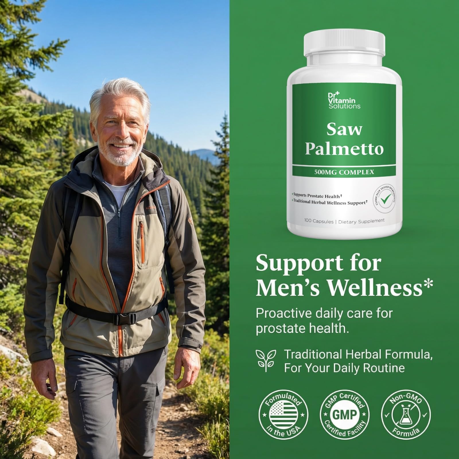 DR VITAMIN SOLUTIONS cápsula en mano para comparar tamaño y dosificación