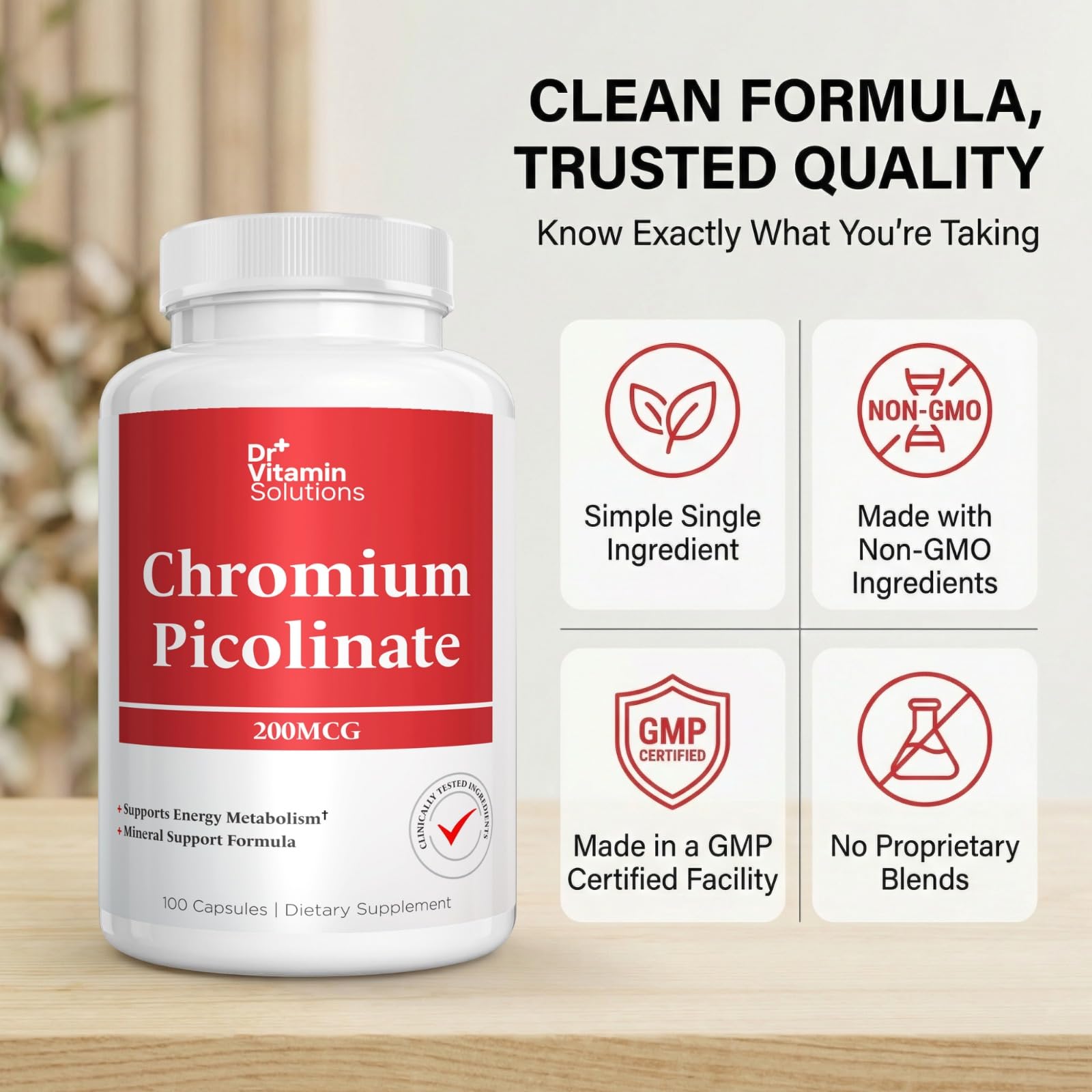 DR VITAMIN SOLUTIONS primer plano de superficie de cápsula destacando pureza