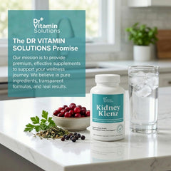 DR VITAMIN SOLUTIONS cápsula junto a vaso de agua representando uso diario cómodo