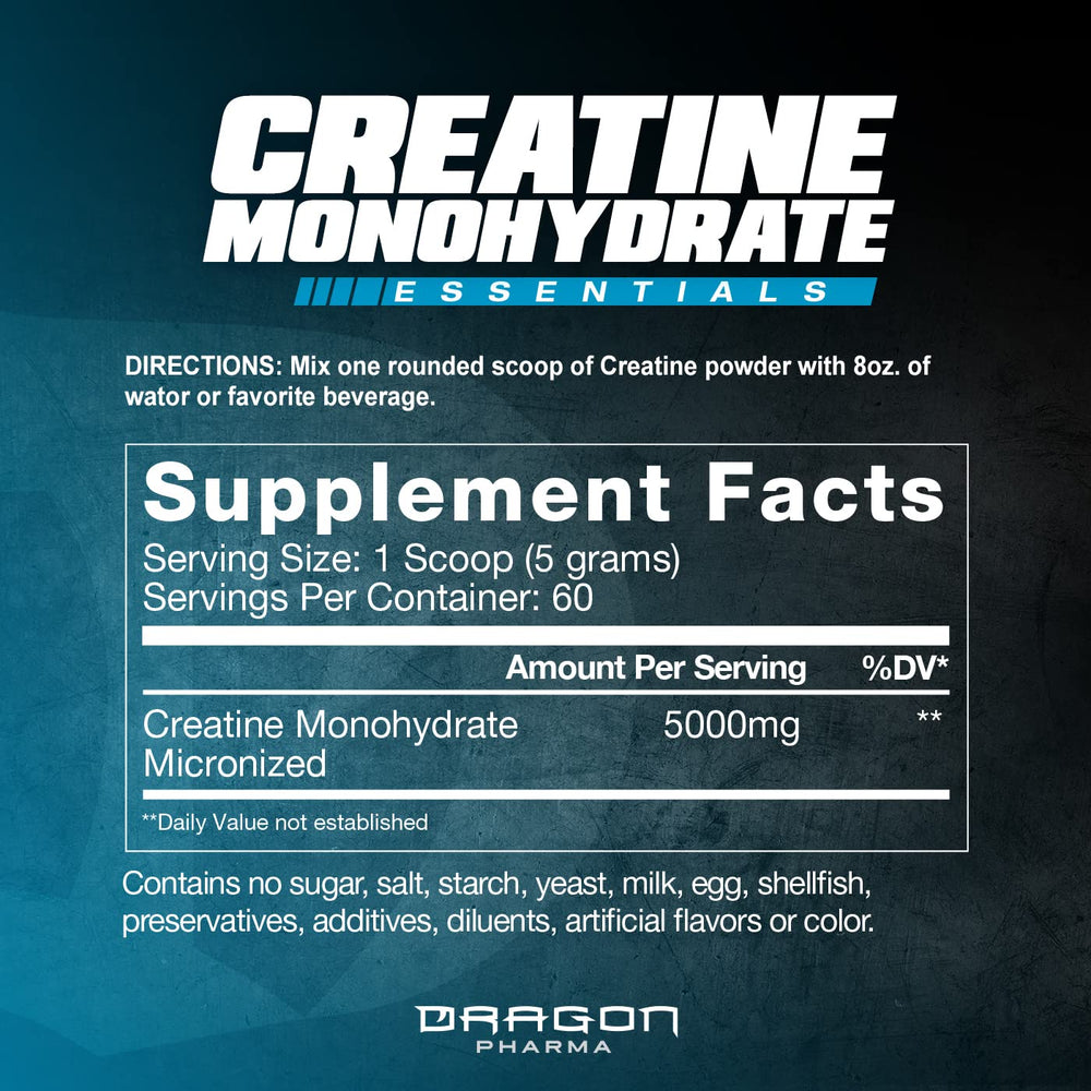 DRAGON PHARMA polvo blanco sin sabor resaltando textura fina