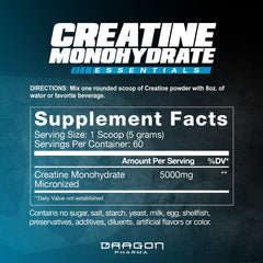 DRAGON PHARMA polvo blanco sin sabor resaltando textura fina