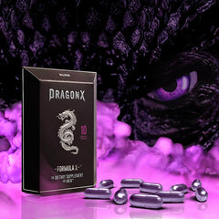 DRAGONX cápsula en primer plano que destaca rápida absorción
