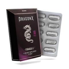 DRAGONX empaque frontal mostrando el diseño y privacidad del producto