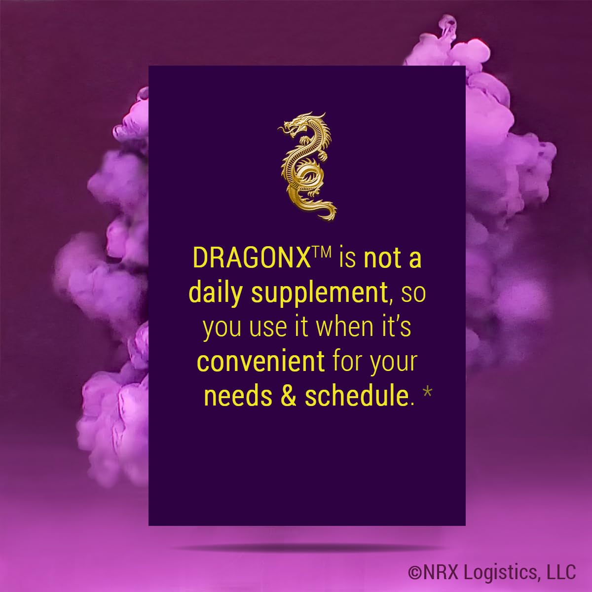 DRAGONX botella con lista de ingredientes clave para confianza
