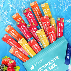 Dralot Nutrition frente del empaque con 16 sobres, conveniente y portátil