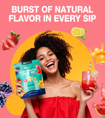 Dralot vaso con bebida cítrica y berry, refrescante y sin azúcar