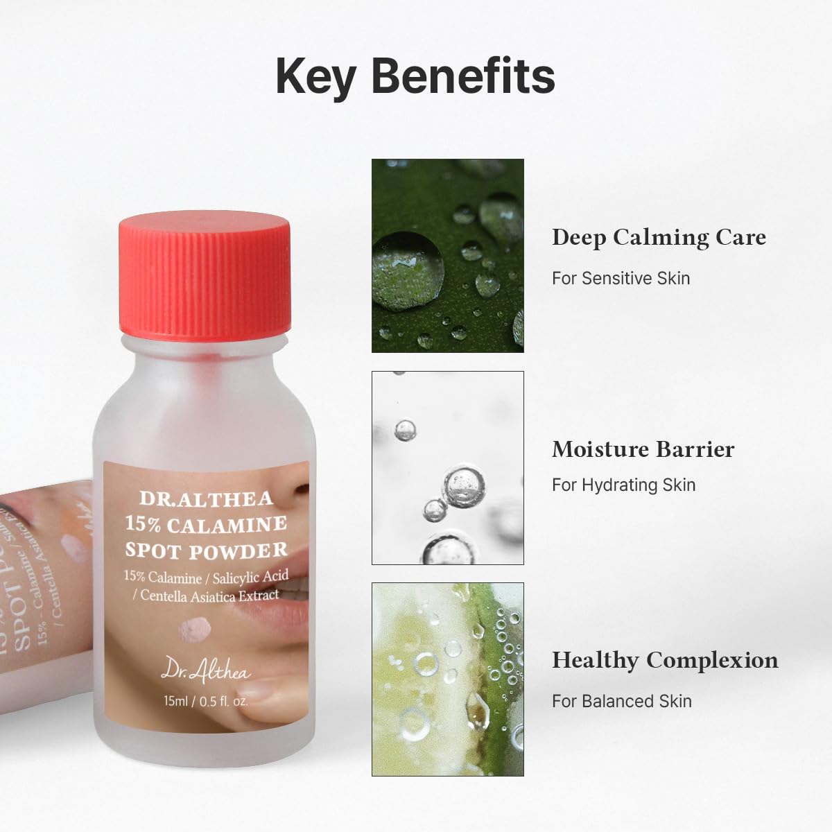 Dr.Althea producto aplicado puntualmente para reducir imperfecciones