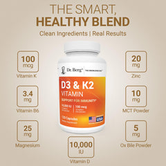 Dr. Berg MCT en polvo cerca del producto, mejora la absorción de vitaminas liposolubles