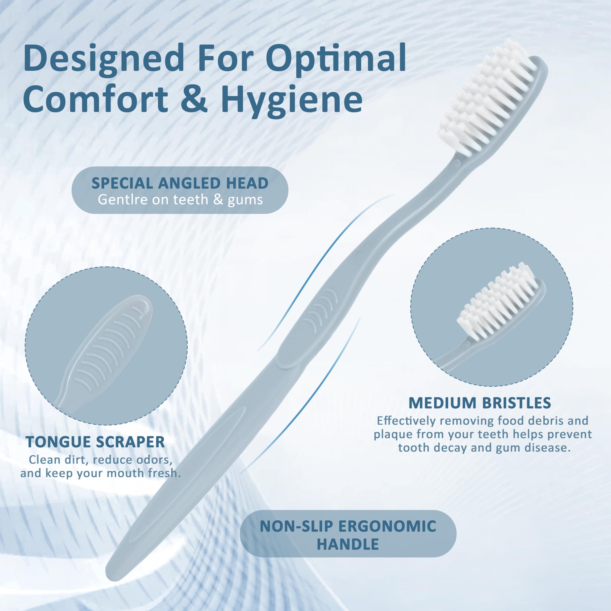 DR.BRIGHT primer plano de las cerdas suaves PBT, protege encías sensibles