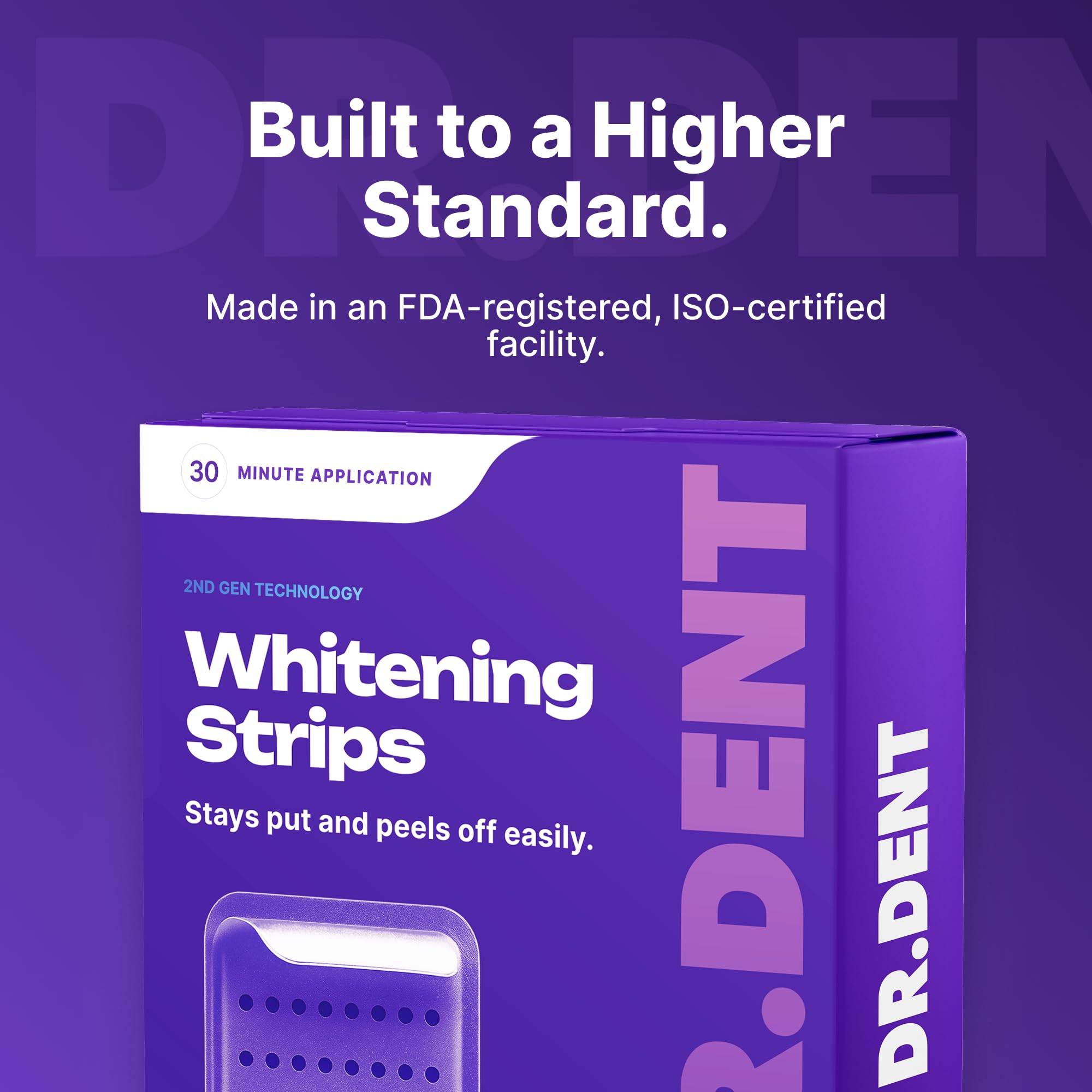 DrDent caja abierta revelando 42 tiras y empaques individuales